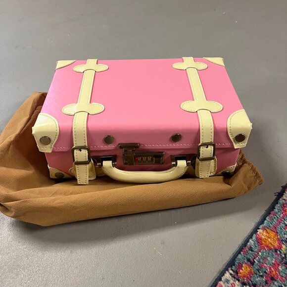 Handbags - Pink Mini Suitcase Vintage Style